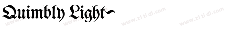 Quimbly Light字体转换